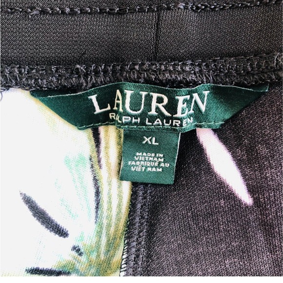 Lauren Ralph Lauren Women's XL Wide-Leg Tropical-Print Jersey Pants NWT - Picture 10 of 12